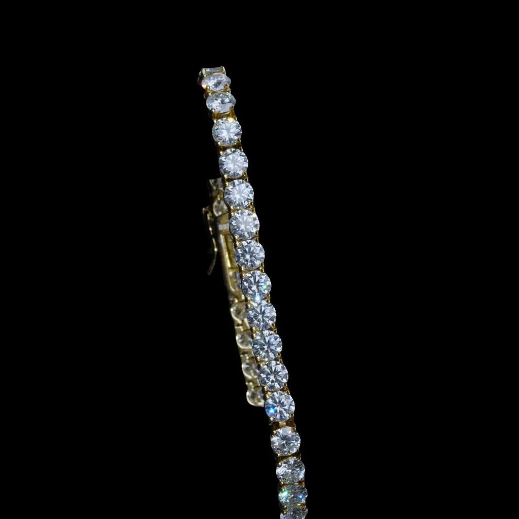 5MM 925S & VVS Moissanite Tennis Bracelet 18K Gold