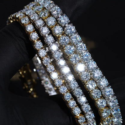 5MM 925S & VVS Moissanite Tennis Bracelet White Gold