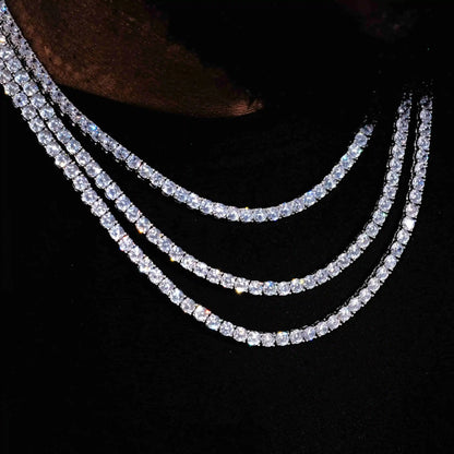 5mm 18K Gold-Plated Iced BlingBling Tennis Chain