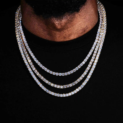 5mm 18K Gold-Plated Iced BlingBling Tennis Chain