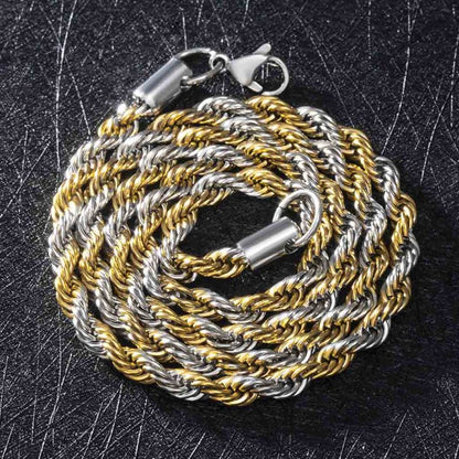 5mm Gold & Silver Two-Tone Rope Chain