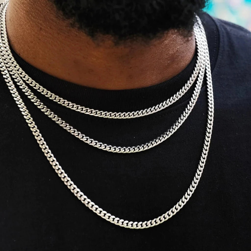Miami Cuban Link Chain In White Gold - 5mm