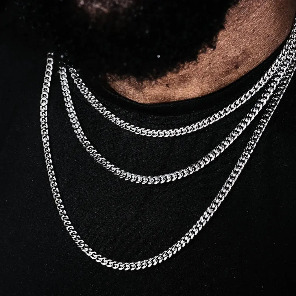 Miami Cuban Link Chain In White Gold - 5mm