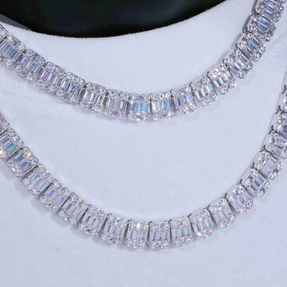 8mm Iced Square Baguette Tennis Chain