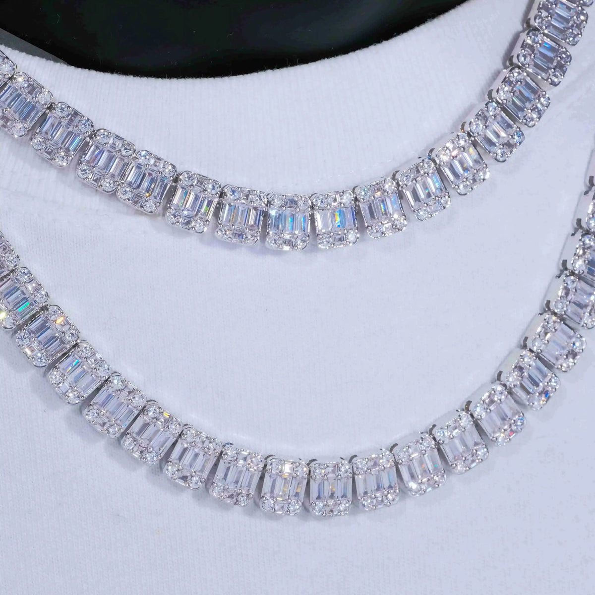 8mm Iced Square Baguette Tennis Chain