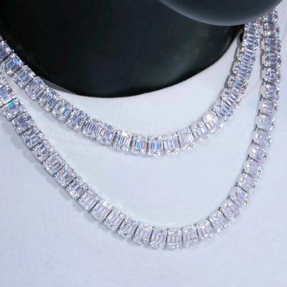 8mm Iced Square Baguette Tennis Chain