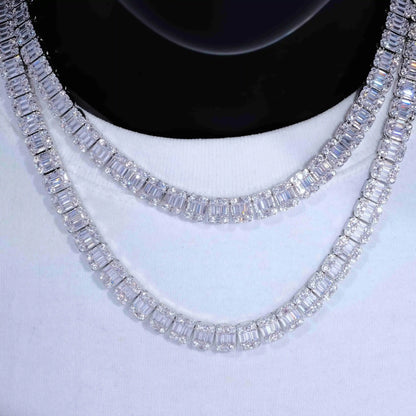 8mm Iced Square Baguette Tennis Chain