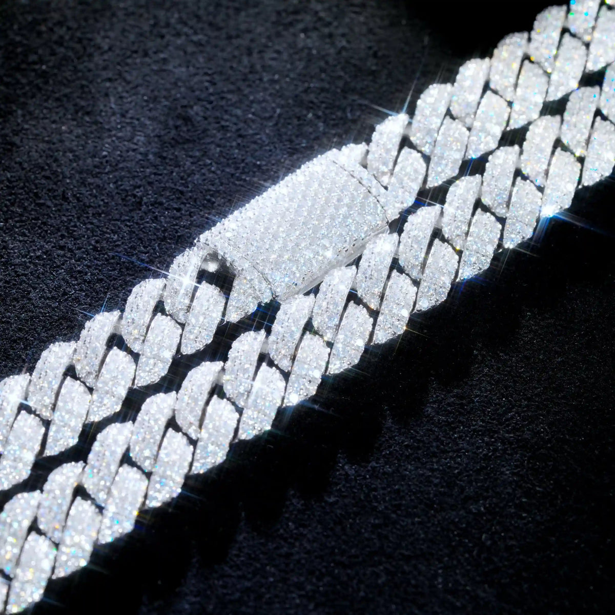 925S & VVS Moissanite 10Mm Cuban Bracelet