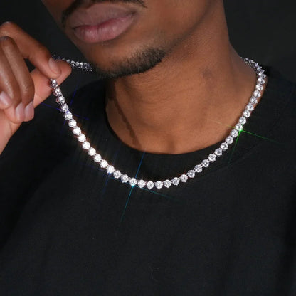 Three Prong Tennis Chain - 4mm/6mm