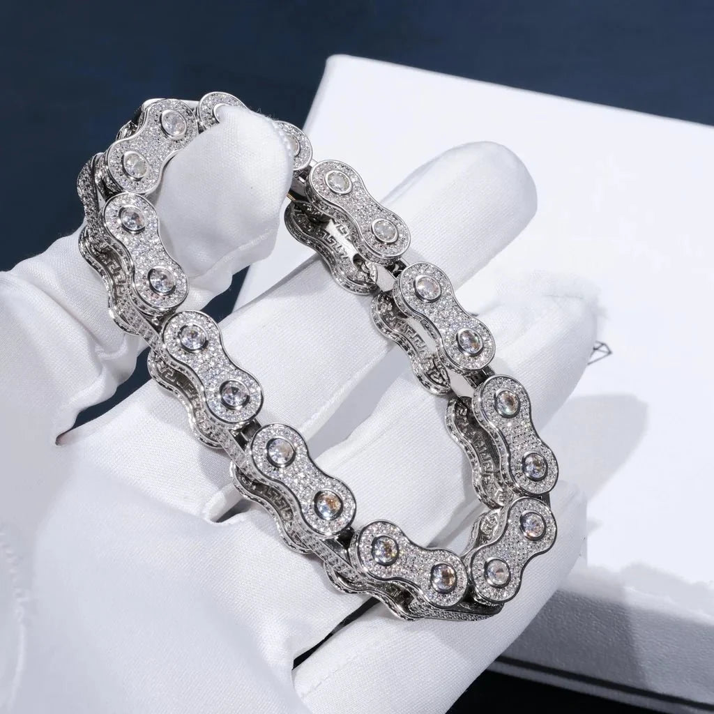 Bike Chain Link Iced Hip Hop Bracelet