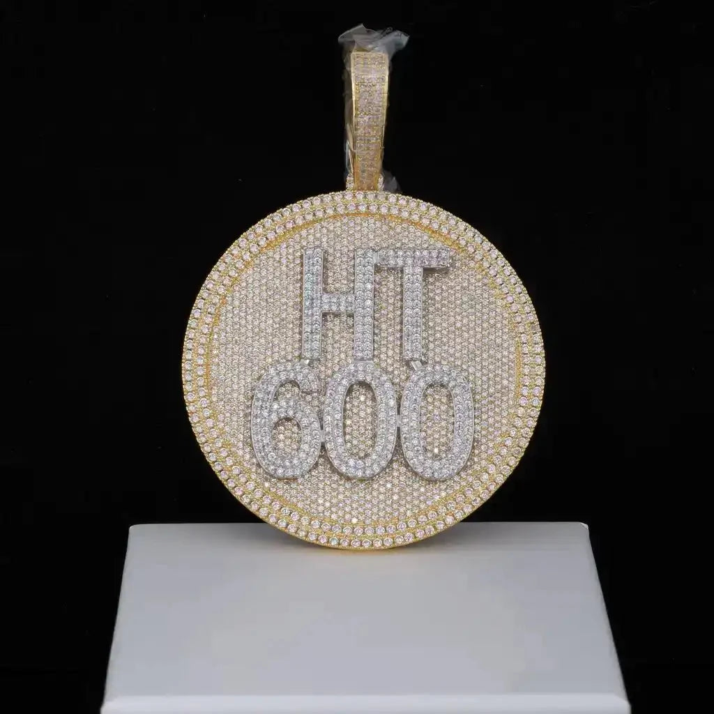 3D CUSTOM LETTER NECKLACE BIG DISC Pendants
