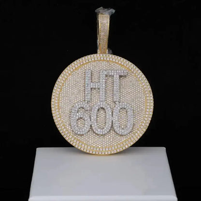 3D CUSTOM LETTER NECKLACE BIG DISC Pendants