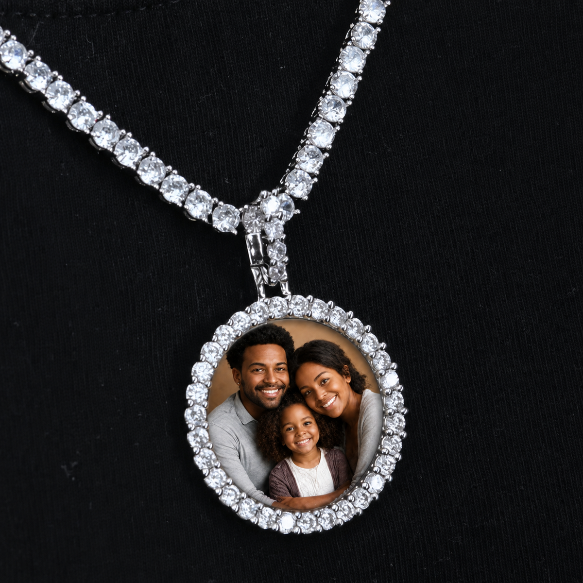 3D CIRCLE CUSTOM PICTURE PENDANT SMALL SIZE
