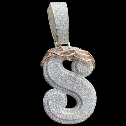 Crown of Thorns Alphabet Pendant - 40mm
