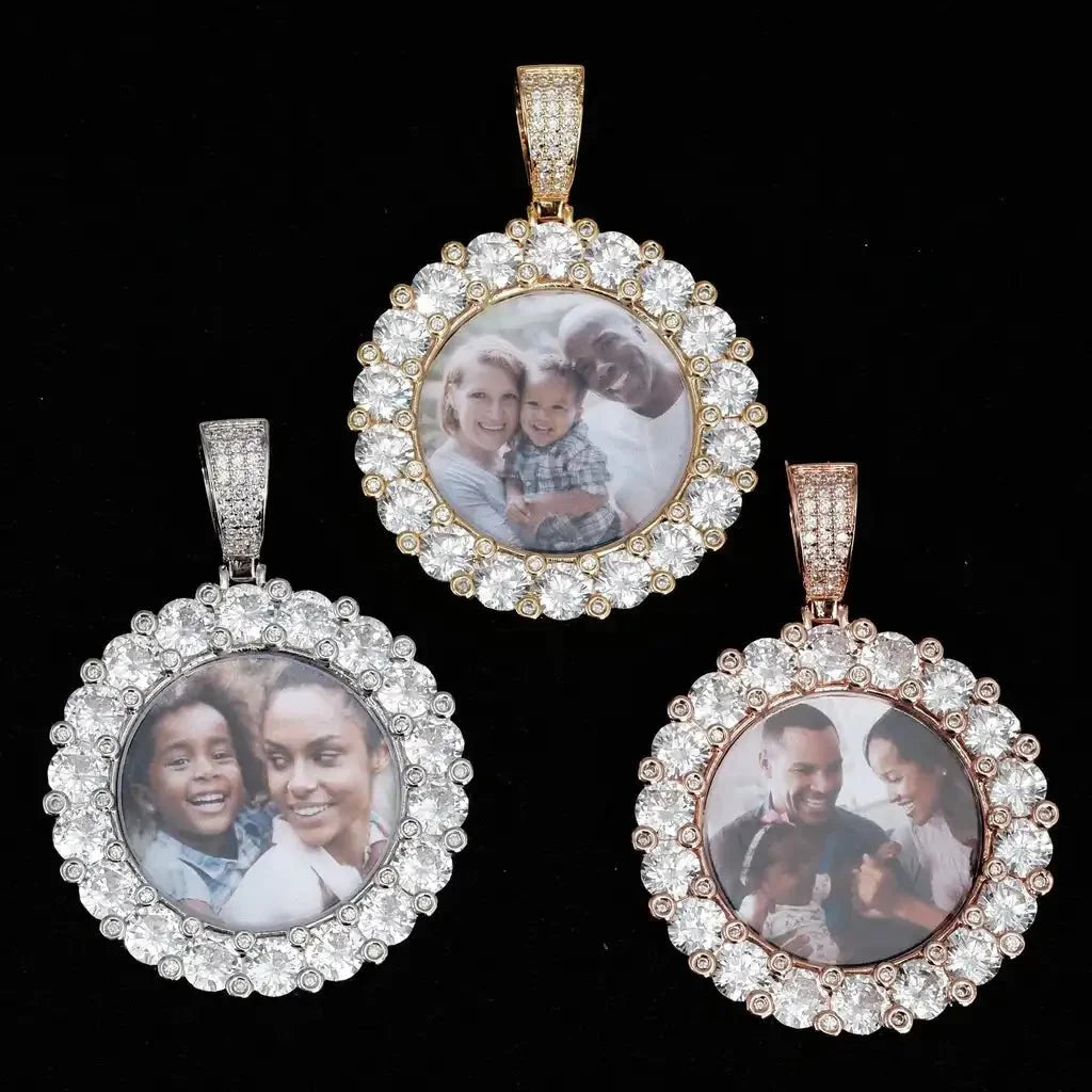 Custom 3D Picture Round Inlaid Pendant STYLE