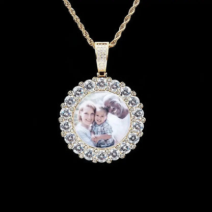 Custom 3D Picture Round Inlaid Pendant STYLE