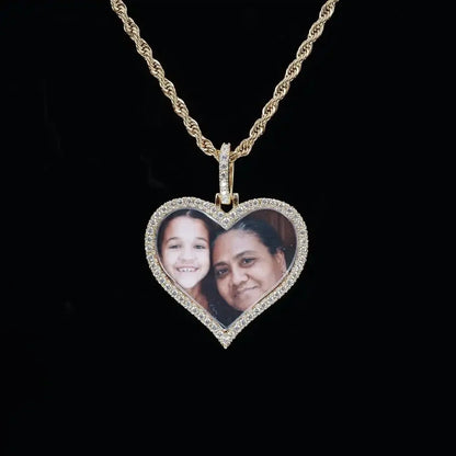 Custom Love Inlaid Picture Pendant Style