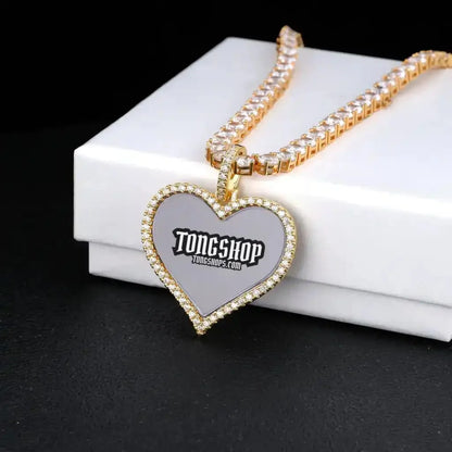 Custom Love Inlaid Picture Pendant Style