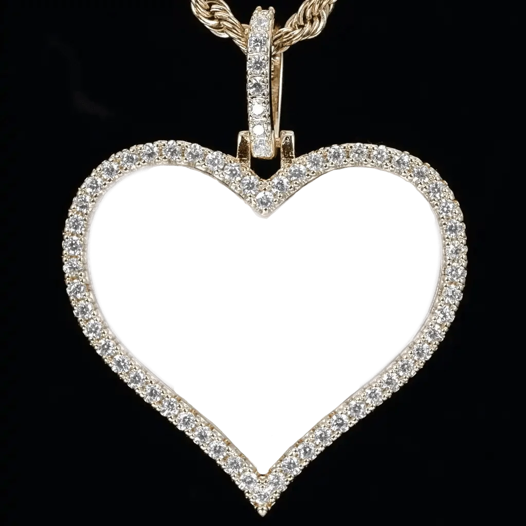 Custom Love Inlaid Picture Pendant Style
