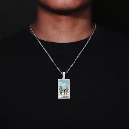 Custom Photo Rectangular Pendant - 25mm