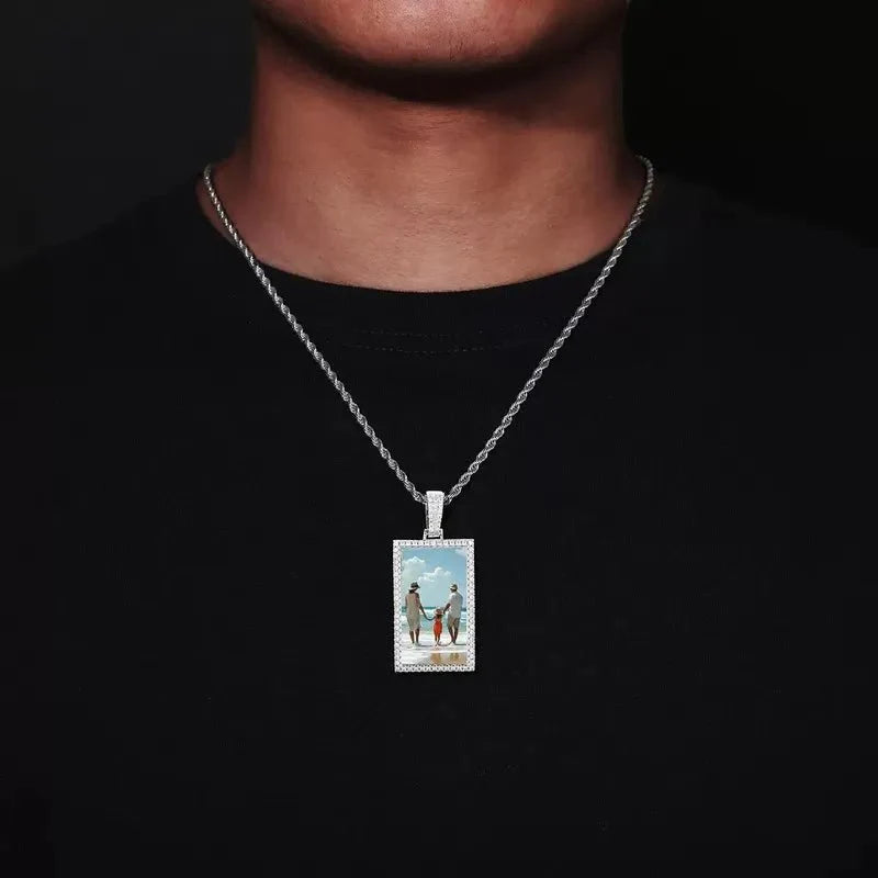 Custom Photo Rectangular Pendant - 25mm