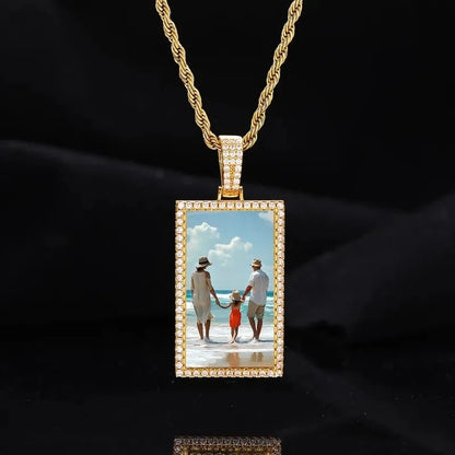 Custom Photo Rectangular Pendant - 25mm