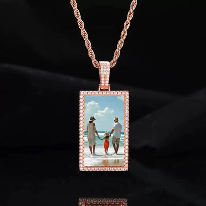 Custom Photo Rectangular Pendant - 25mm