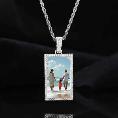 Custom Photo Rectangular Pendant - 25mm
