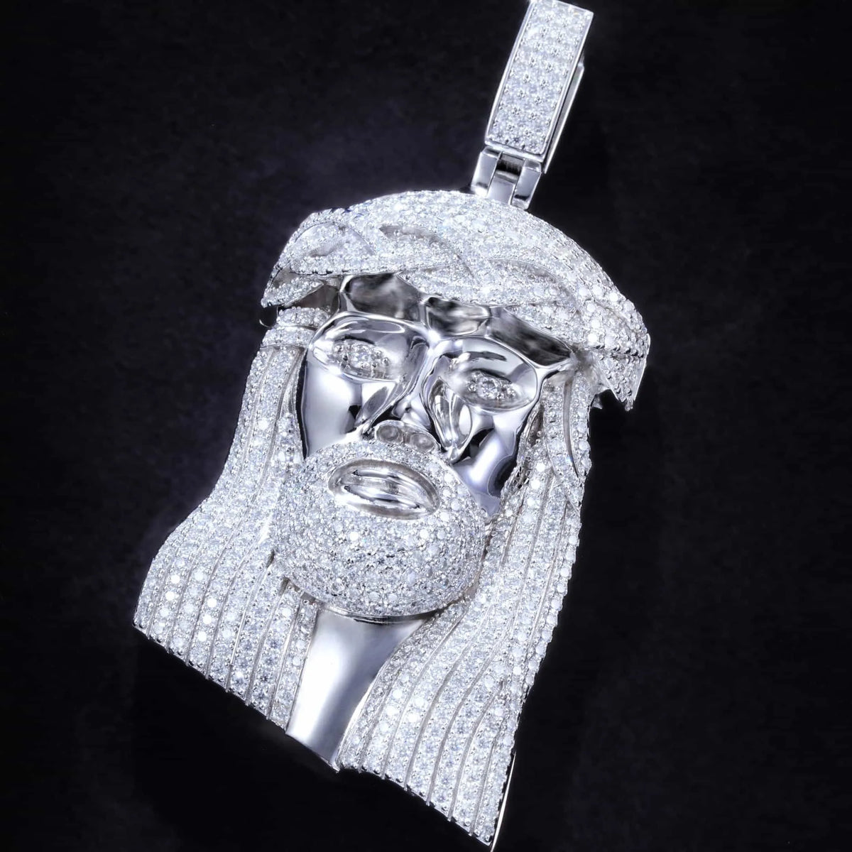 925S & VVS Moissanite Jesus In White Gold