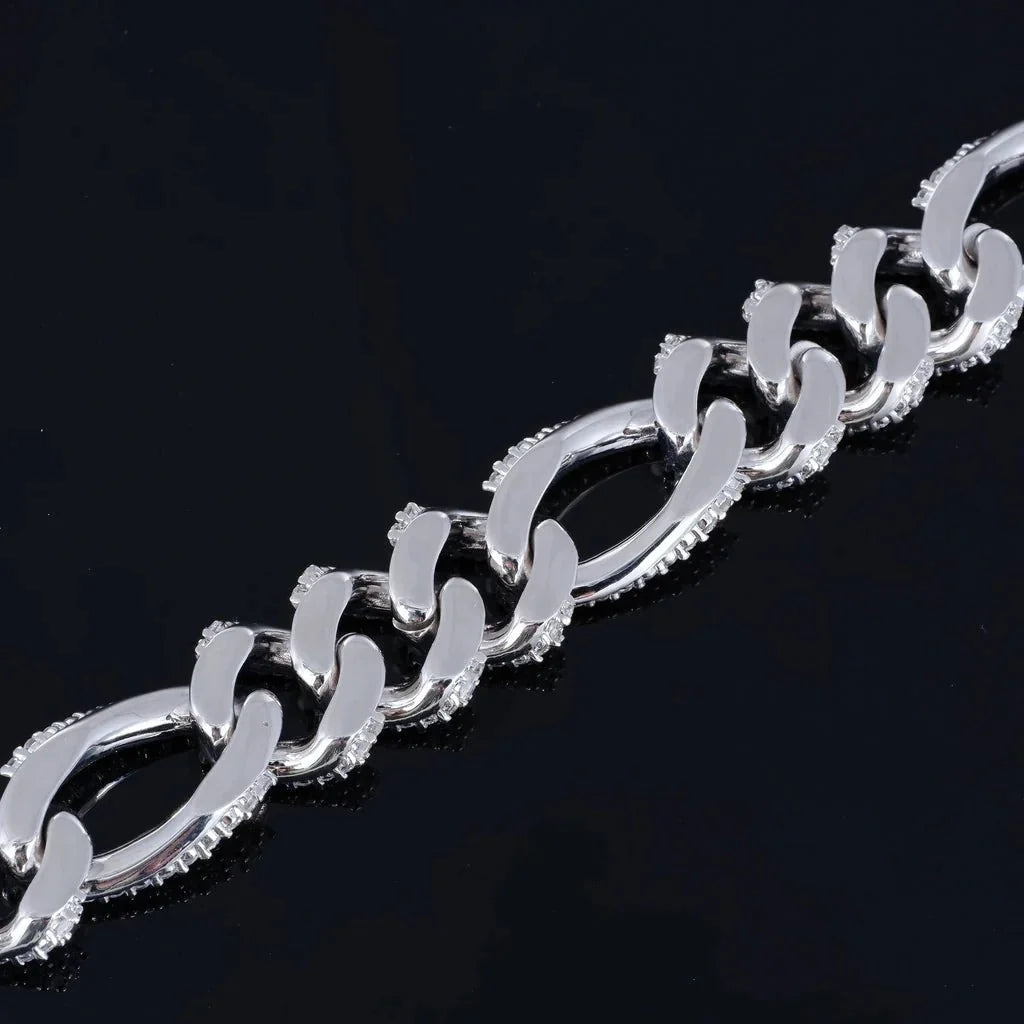 19mm Iced Figaro Bracelet