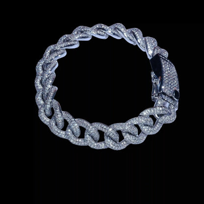 Solid Ice Cuban Link Bracelet - 15mm