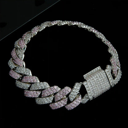 Iced Rhombic Cuban Bracelet - 13mm