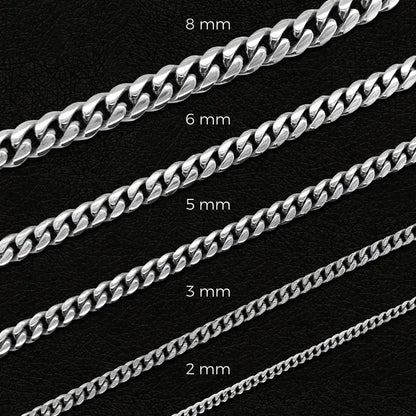 Diamond Cuban Chain in White Gold - 8.5mm