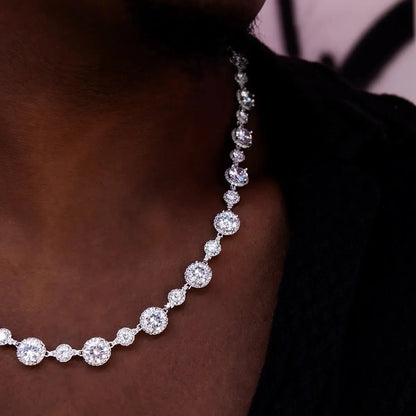 Diamond Halo Tennis Chain - 11mm