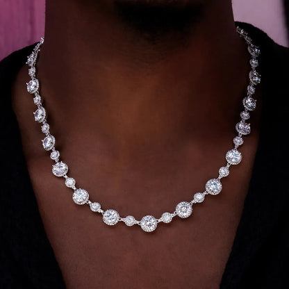 Diamond Halo Tennis Chain - 11mm