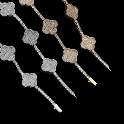 Four Leaf Clover Tennis Chain - 3.5mm