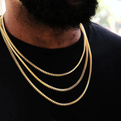 Franco Link Chain Yellow Gold - 3mm