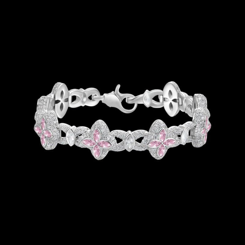 Ice Clover Bracelet in White Diamond - 15mm