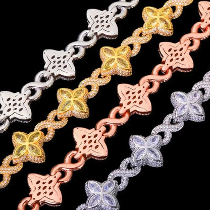 Ice Clover Chain in Rose Gold - 18mm