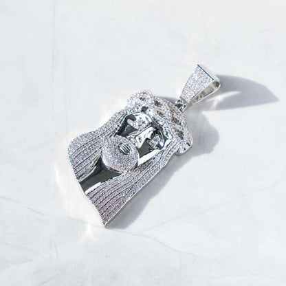 Large Ice Jesus Pendant