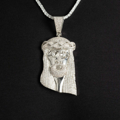 Large Ice Jesus Pendant