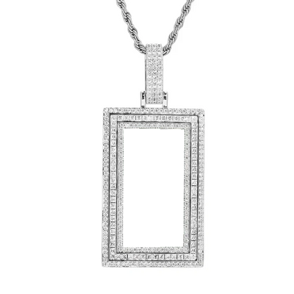 Memorial Custom Photo Rectangular Pendant - 43mm