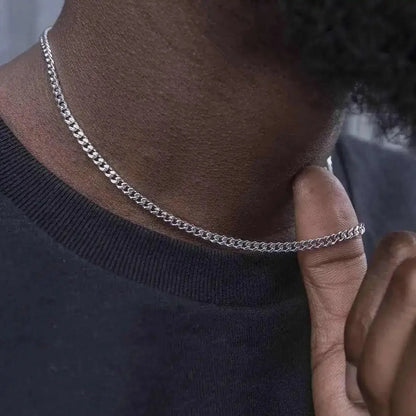 Micro Cuban in White Gold- 3mm