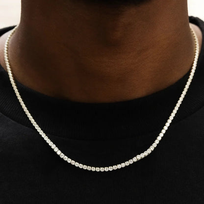 Micro Tennis Necklace in Yellow Gold