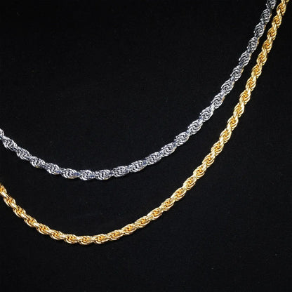 S925 Rope Twist Chain - 3mm