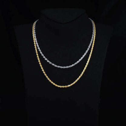 S925 Rope Twist Chain - 3mm