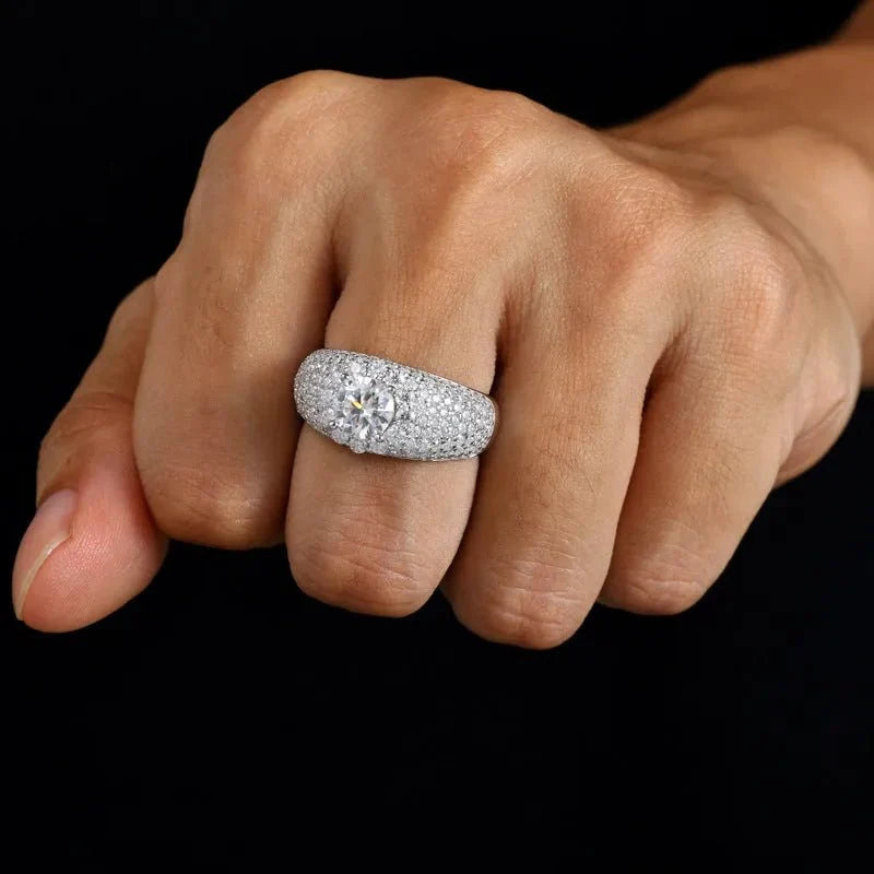 S925 VVS Moissanite Starry Ice Ring