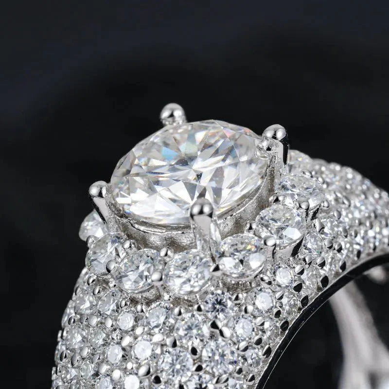 S925 VVS Moissanite Starry Ice Ring