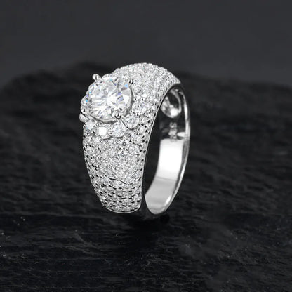 S925 VVS Moissanite Starry Ice Ring