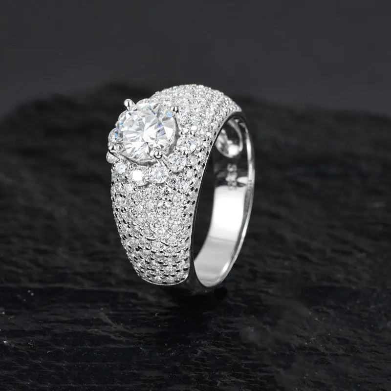 S925 VVS Moissanite Starry Ice Ring